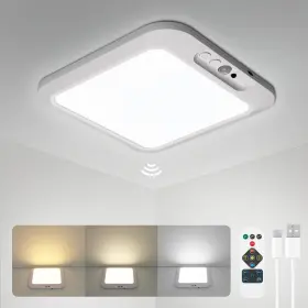 Wl0301121 Wowatt Rechargeable Battery Operated Ceiling Light 1 Pack 3cct-square