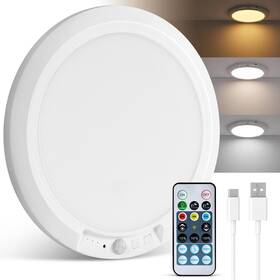 Wowatt Wl0303111 10000mah Rechargeable Ceiling Light With Remote 3 1 Pack