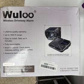 Wuloo 2aqqs-t1905 Wireless Driveway Alarm