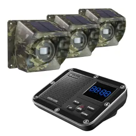 Wuloo 631661961654 Solar Driveway Alarm Wireless Outside 1800ft Range Outdoor Motion Sensor And D