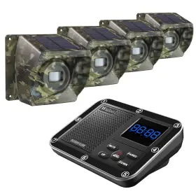 Wuloo 631661961661 Solar Driveway Alarm Wireless Outside 1800ft Range Outdoor Motion Sensor And D