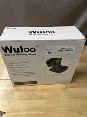 Wuloo 76554 Motion Sensor Alarm Wireless Driveway With 4 Sensors And 1 Receiver