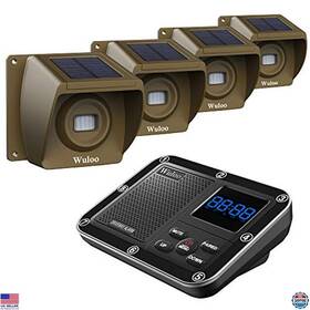Wuloo B07yfzygtf Wireless Solar Driveway Alarm 1800ft Range Outdoor Motion Sensor Alert System