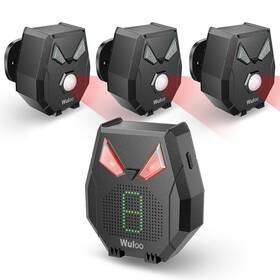 Wuloo B0dbqy1bfm Solar Driveway Alarm Wireless Outside Weatherproof 1/2 Mile Long Range