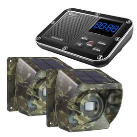 Wuloo Wul-da-1&2-camouflage-s Solar Driveway Alarm Wireless Outside 1800ft Range Outdoor Motion Sensor And D