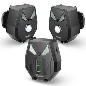 Wuloo Wul-laoying-1&2-black Solar Wireless Driveway Alarm Outdoor Motion Sensor Detector Alarms
