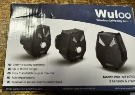 Wul-mty0102-1y2 Wuloo Solar Driveway Alarm Wireless Outside Weatherproof 1/2 Mile Long Range New