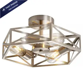 Wyclbn005-1 Wyneyet 14.5 Inch Ceiling Light Fixtures Indoor 1 Pack Brushed Nickel