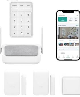 Wyze Wshms-3m Home Security Core Kit Hub Keypad Motion Sensor Entry Sensors X2