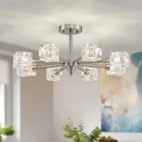 9262351 Xingqi 8-light Brushed Nickel Modern Sputnik Ceiling 8 Light-brushed