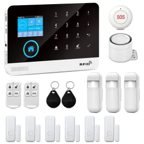 Yb-103-4gus-d Ybj 16-piece-kit Wifi Alarm System For Home Security Diy 4g Smart Secur