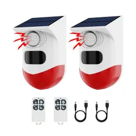 120-decibel Ybj Ybj-e80d Solar-powered Infrared Alarm Ip65 Waterproof Rating With S