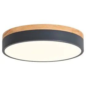 2022052402 Yiisem Dimmable Wood Led Flush Mount Ceiling Light 5cct 11.8 Inch Grey-dimmable