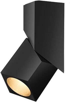 Yodaba 631105746281 Led Indoor Ceiling Spotlight 360 Adjustable Wall Black 3000k Warm Light