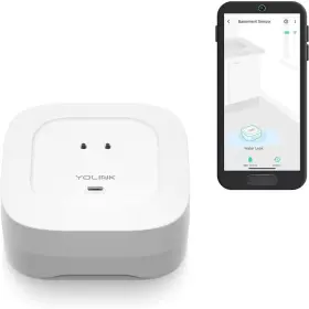 Yolink 313041126128 Water Leak Detector 4 With 105db Audio Alarm Freeze Warning App Push Email Al