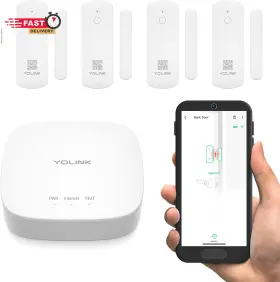 Yolink 726084373686 Lora Smart Door Sensor Starter Kit - 1/4 Mile Open-air Range Left