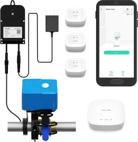 Yolink 810121540374 Smart Water Leak Protection System Kit Bulldog Valve Robot Cont Yolink 810121540374 Smart Water Leak Protection System Kit Bulldog Valve Robot Cont