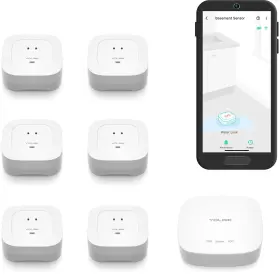 Yolink 810121542040 Smart Home Starter Kit Hub And Water Leak Sensor 4 With 105db Audio Alarm 6-pa