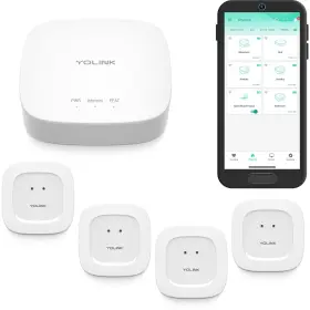 Yolink 850024791565 Hub 4 Leak Sensors Smart Home Starter Kit Water Detection Lora Up T