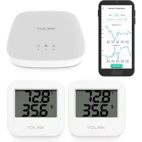 Ys8003-h2t Yolink Smart Wireless Temperature/humidity Sensor Wide Range -22 To 158 Degrees Works