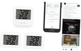 Yosmart 3ys8003 Smart Wireless Temperature And Humidity Sensor 3-pack Wide Temp Range For