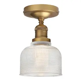 12202 Yosoan Indoor Vintage Ceiling Light With Striped Shade Medium Antique