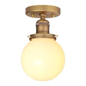 Yosoan 6462 1-light Modern Hallway Ceiling Light Fixture With Milk Round Antique
