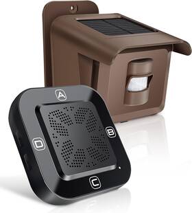 Yuhuawei D01-h Woinnmm Solar Wireless Driveway Alarm 1/2 Mile Long Range Alarms Wirel