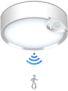 Yurnero 760124990686 Motion Sensor Ceiling Light Battery Operated Cold White