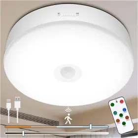 Yurnero 768619901919 Rechargeable Motion Sensor Light-7.4 Inch Cold White And Warm