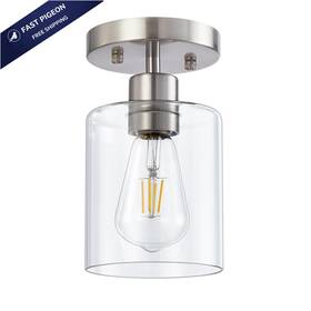 Yyt Ha-c1812001sb Brushed Nickel Semi Flush Mount Ceiling 1 Light Pack