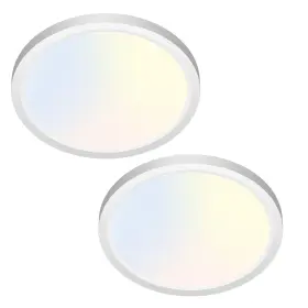 8706686 Zemty Led Ceiling Light 6.5 Inch 12w 1200lm Mount 6.5in-2pack White
