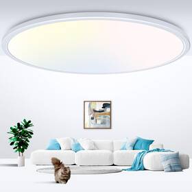 Zemty Cl42a-wt 20 Inch Led Flush Mount Ceiling Light 50w 5000lm 20in-1pack White