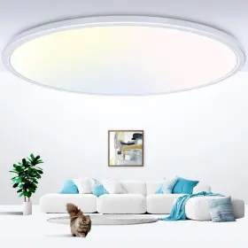 Cl42a-wt Zemty 20 Inch Led Flush Mount Ceiling Light 50w 5000lm 20in-1pack White Cl42a-wt Zemty 20 Inch Led Flush Mount Ceiling Light 50w 5000lm 20in-1pack White