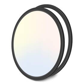 Zemty Zty17 2pack 16.5 Inch Led Flush Mount Light 36w 4200lm 16.5in-2pack Black