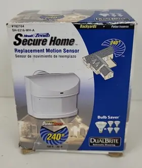 Sh-5316-wh Zenith Secure Home Replacement Motion Sensor 240 Degrees 100ft