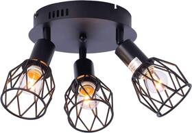 Zhkung 191170497377 Industrial Semi Flush Mount Ceiling Light 3-light Black