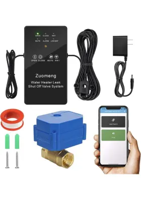 Hwld-03wifi Zuomeng Wifi Smart Water Shutoff Valve 3/4 Inch Leak Detector Alarm Auto And Manual