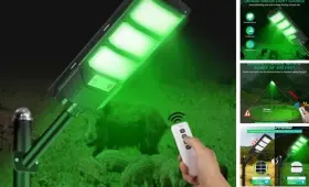 Hy-008 Zuomeng Hog Lights For Night Hunting Solar Green Light Motion Activated