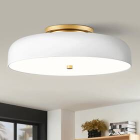 Zuyurt 2408190004 Dimmable Led Ceiling Light White And Gold 15.75in