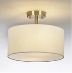 Cotulin 13 In. 2-LIGHT Brushed Nickel/white Semi Flush Mount Ceiling New. Price: $99.99.
