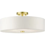 Livex Lighting 51055-12 Meridian Semi-flush Mount Satin Brass New. Price: $235.96.