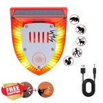 Qxmh Solar Motion Alarm Dog Bark Gunshot Sound Strobe Light 911V Pack New. Price: $27.99.