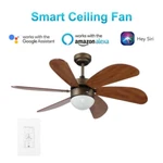 38" Small Flower Blossom Smart Ceiling Fan + Remote, Unique Modern Pendant Light New. Price: $199.99.