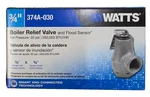 Watts Boiler Relief Valve And Flood Sensor, 3/4", 374A-030, Psi, New. Price: $44.99.