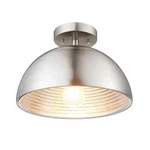Globe Electric 69995 Rachelle 1-LIGHT Flush Mount Ceiling Light, Brushed Nickel Open. Price: $48.88.
