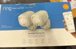 Ring 2-PACK Motion Activated Battery-powered + Smart Lighting Bridge White Open. Price: $45.00.