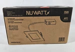 6X Nuwatt 4 Inch Recessed Lights 5CCT Led 2700K-5000K Dimmable Hour Fire Rated New. Price: $77.49.