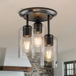 Kalium 3-LIGHTS Semi Flush Mount Ceiling Fixture, Matte Black Fix... New. Price: $57.67.