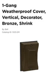 (qty 2) Hubbell 5123-2M Bronze Weatherproof Decora Rocker Switch Cover New. Price: $19.36.